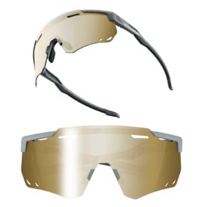 Ultraleichte Polarisierte Fahrradbrille mit UV400 - Grau