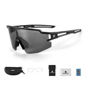 Winddichte und Polarisierte Sportbrille (UV400) - Schwarz
