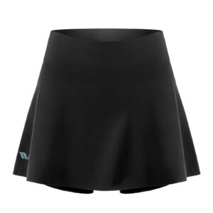 TVI Damen 2 in 1 Fahrradrock Kurze Gepolstert Radlerhose mit Tasche - Schwarz (ohne Sitzpolster) / EU S / Asien M