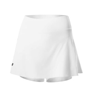 TVI Damen 2 in 1 Fahrradrock Kurze Gepolstert Radlerhose mit Tasche - Weiu00df (ohne Sitzpolster) / EU M / Asien L