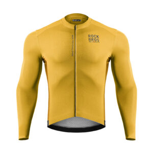ROAD TO SKY Langarm-Radtrikot Herren Jersey Gelb/Blau - Gelb / EU 3XL /Asien 4XL