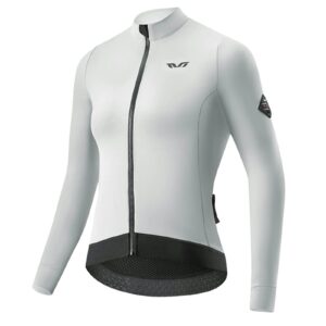TVI Radtrikot Damen-Radsporttrikot Langarm Warm - Weiu00df / XS
