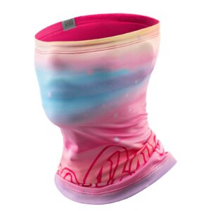 2-in-1 Kinder Halstuch & Mu00fctze Doppelseitig Schlauchschal Wu00e4rmende Halswu00e4rmer Multifunktionstuch - Rosa