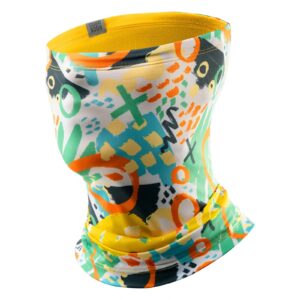 2-in-1 Kinder Halstuch & Mu00fctze Doppelseitig Schlauchschal Wu00e4rmende Halswu00e4rmer Multifunktionstuch - Gelb