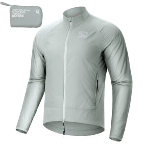 Winddichte Fahrradjacke, Leichte Atmungsaktive Schnelltrocknende Windbreaker, Faltbare - Weiu00df / XL
