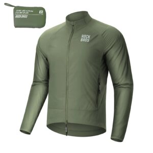 Winddichte Fahrradjacke, Leichte Atmungsaktive Schnelltrocknende Windbreaker, Faltbare - Gru00fcn / XL