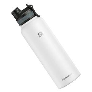 Trinkflasche Edelstahl 550ml/650ml/1000ml/1200ml Isolierkanne BPA-Frei Fahrradflasche - 1000ml / Weiu00df