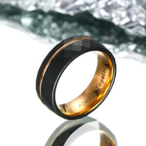 【Paar】Gehämmerter Wolfram Ring - Legende