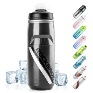 Trinkflasche Fahrrad 620 ml 5 H Ku00fchlenhalten - Schwarz