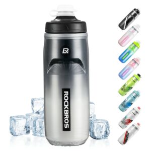 Trinkflasche Fahrrad 620 ml 5 H Ku00fchlenhalten - Schwarz-Weiu00df