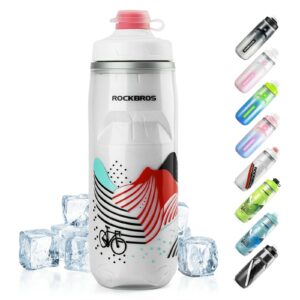 Trinkflasche Fahrrad 620 ml 5 H Ku00fchlenhalten - Weiu00df-Rot