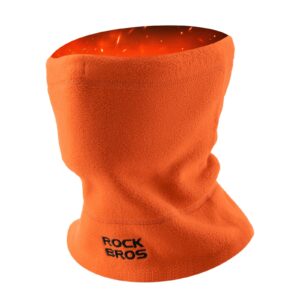 Winter Schlauchschal Fleece Halswu00e4rmer, Winddichtes Multifunktionstuch - Orange