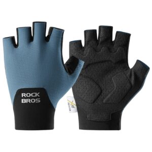 Halbfinger Fahrradhandschuhe mit PORON XRD Polster - Blau / XL