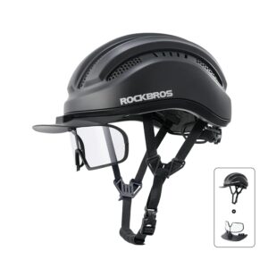 Urban Cycling Leichter Fahrradhelm - Schwarz+Brille