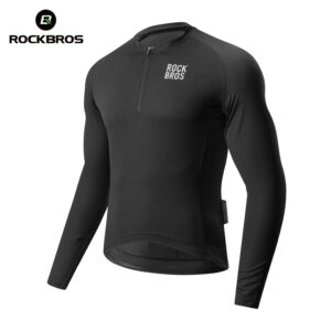 Fahrradtrikot Langarm mit kurzem Frontreiu00dfverschluss - Modell YDCX011 - Schwarz / xl