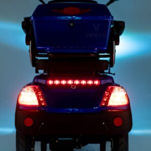 VELECO Seniorenmobil Lithium-Ionen Akku 4-Rad ElektroRoller 1000W Faster (SCHWARZ mit Dach)