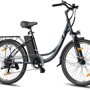 Touroll B1 26 Zoll City E-Bike mit 250W Motor und 36V 15.6Ah Akku Pedelec Cityräder Elektrofahrrad, Max Geschwindigkeit 25km/h Max Reichweite 90km, Erwachsene Herren Damen Ebike