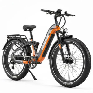 Vakole V26 250W 26-Inch Fat Tire Full Suspension Electric SUV Bike with Torque Sensor and 48V 20.8Ah (998Wh) Battery
