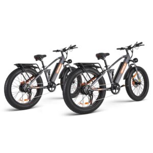 Vakole CO26 26-Inch Fat Tire Electric Mountain Bike Bundle - Set of 2