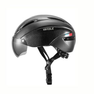 Vakole Professional Integrally Molded Bicycle Helmet with Detachable Magnetic Goggles and Adjustable Fit