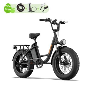 URLIFE E20 Pro 20-Inch Fat Tire Electric Bike with 4.0-Inch Wide Tires