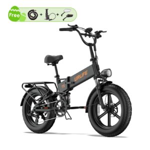 URLIFE T5 20-Inch Fat Tire Electric Bike with 4.0-Inch Wide Tires