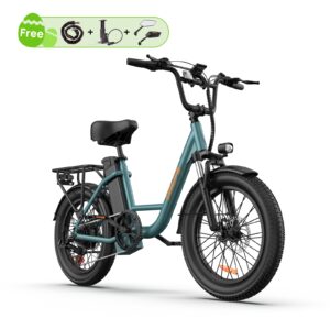 URLIFE E20 20-inch Fat Tire Electric Commuter Bike with 3.0-inch Tires