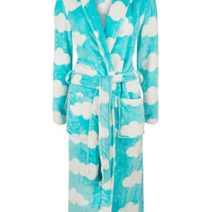 "Dames badjas met wolken - L/XL"