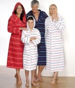 "Familie badjas - Het hele gezin in dezelfde badjas - L blauw"