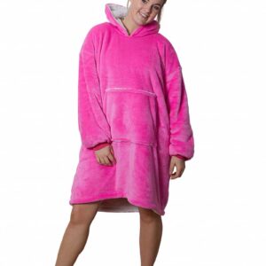 "Hoodie Decke mit Ärmeln und Kapuze - Rosa"