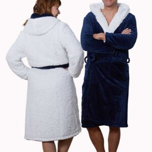 "Sherpa badjas fleece - marine-l/xl"