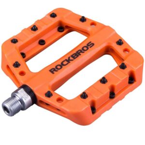 ROCKBROS Fahrradpedale 9/16 Zoll MTB Pedale mit 3 Bearing aus Nylon - Orange