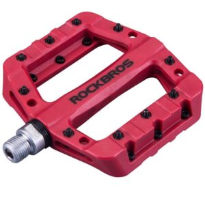 ROCKBROS Fahrradpedale 9/16 Zoll MTB Pedale mit 3 Bearing aus Nylon - Rot