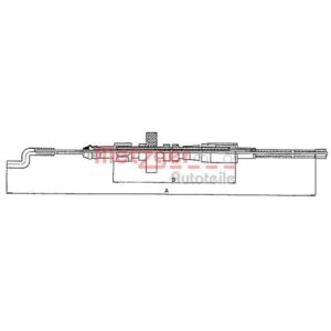 Metzger Bremsseil hinten VW Transporter T4