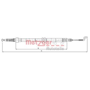 Metzger Bremsseil hinten VW Transporter T4 Bus Kasten Pritsche