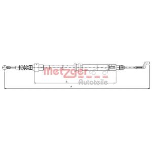 Metzger Bremsseil hinten VW Transporter T4 Bus 2.4 D Syncro