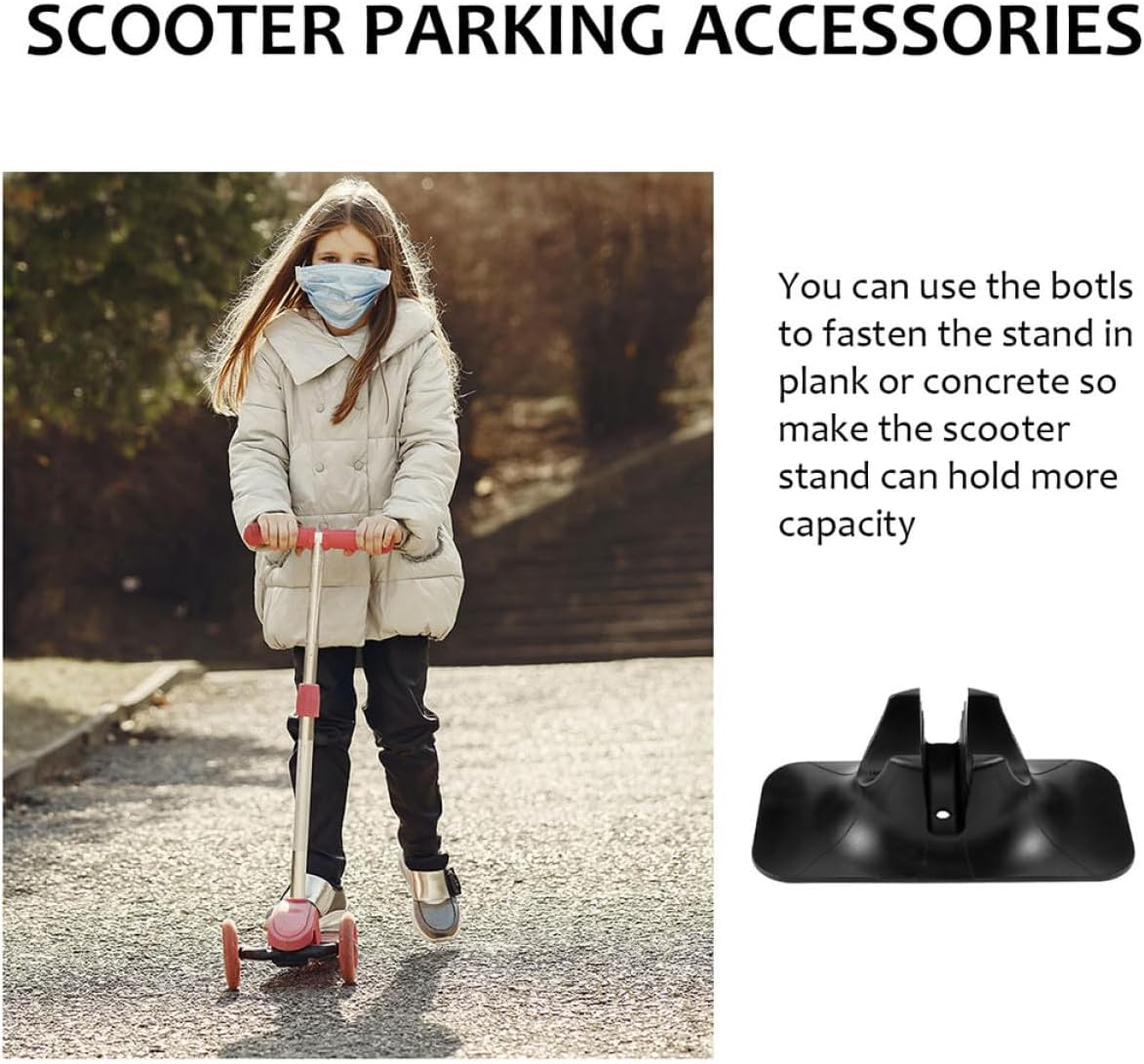2 Stück Rollerhalterung aus Abs Stabiler Scooter Parkständer für Kick und Scooter mit Schraubenbefestigung für Garage und Bodenlagerung – Bild 4
