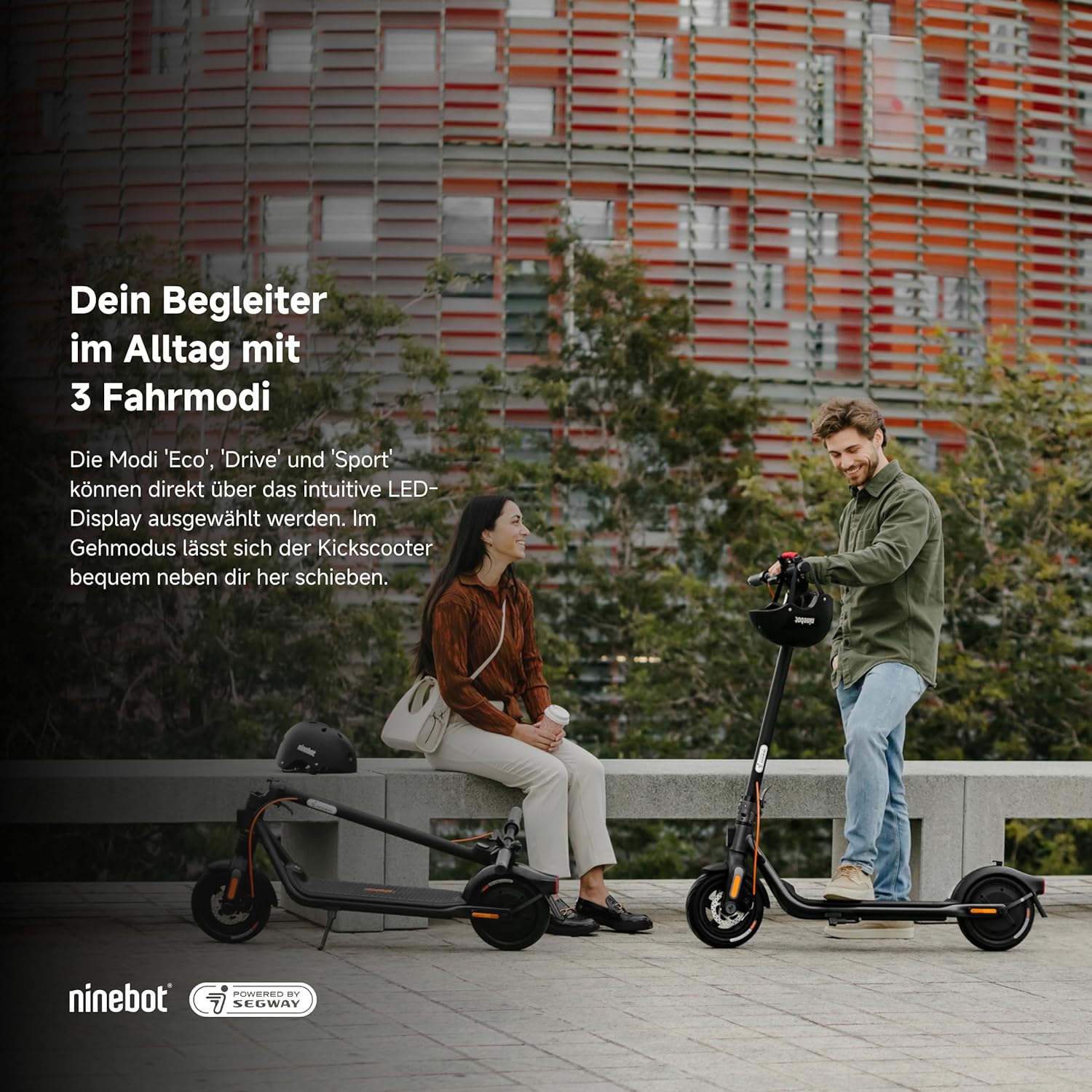 Segway-Ninebot F2 Pro D, E-Scooter mit Straßenzulassung für Erwachsene, max. 20 km/h Geschwindigkeit, 55 km Reichweite, Lange Reichweite – Bild 4