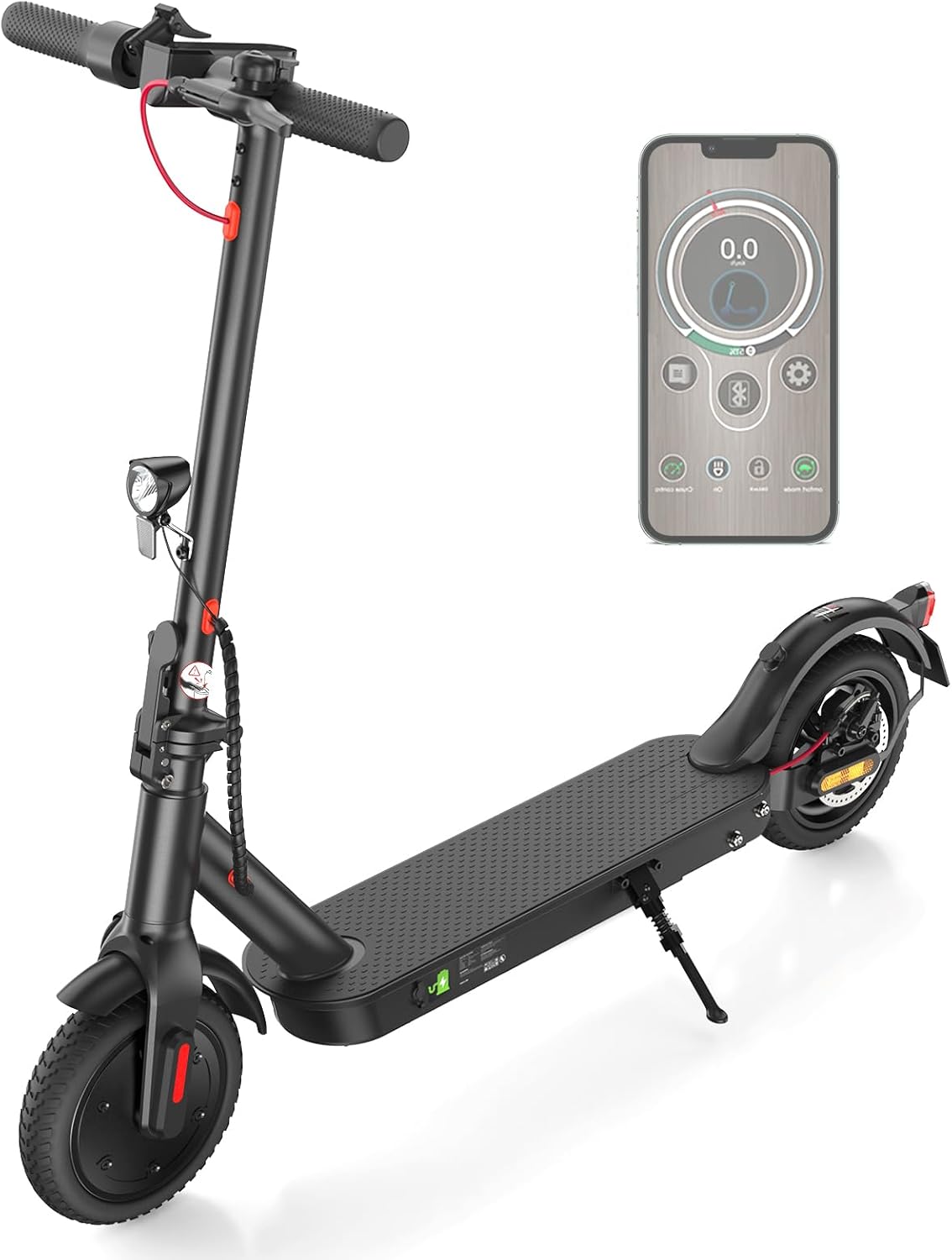 E Scooter mit Straßenzulassung, ABE Elektroroller Belastung bis 120kg, 30 km Reichweite, LED, 20km/h, 350W Motor, 8,5 Zoll Wabenreifen,Duales Bremssystem E Roller für Erwachsene – Bild 5