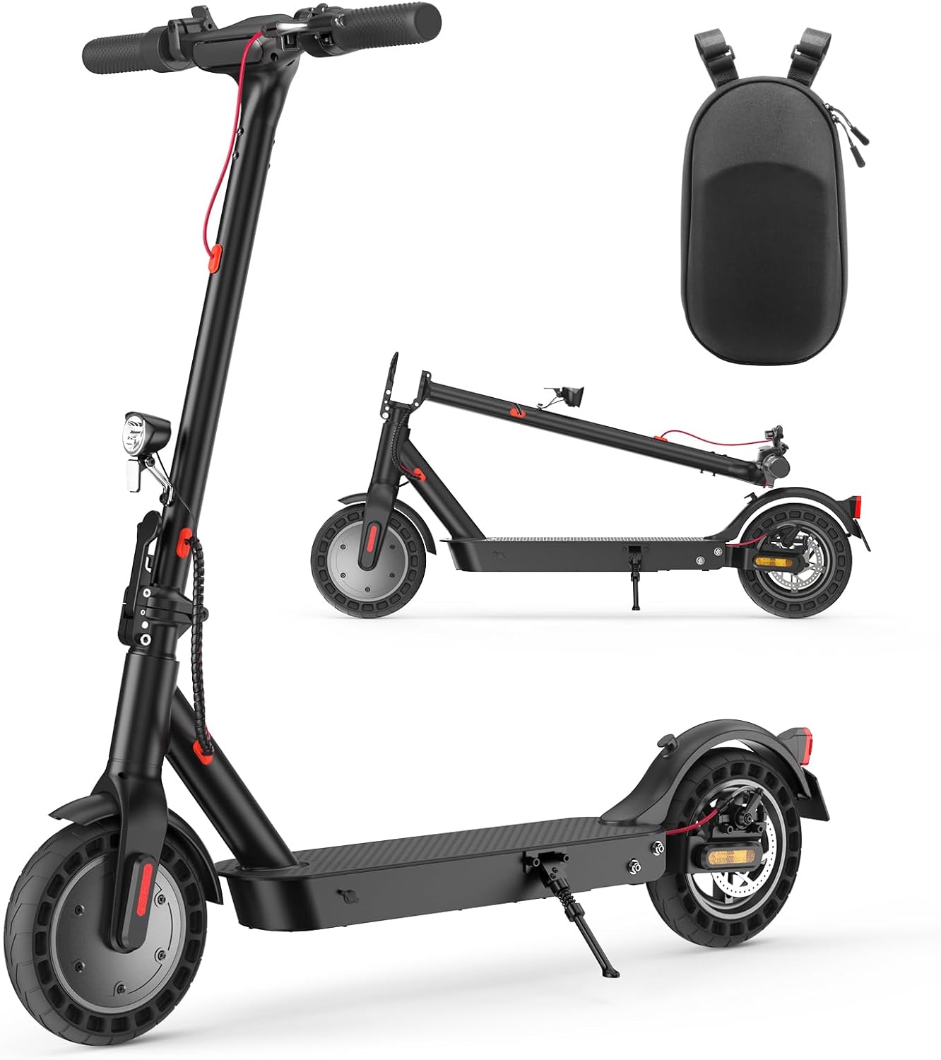 E Scooter mit Straßenzulassung, 10 Zoll, Max 40km Reichweite 20km/h, Komfortable Stoßdämpfung, Elektro Scooter bis 120kg, APP-Verbindung, LED-Display, Duales Bremssystem Elektroroller für Erwachsene – Bild 2