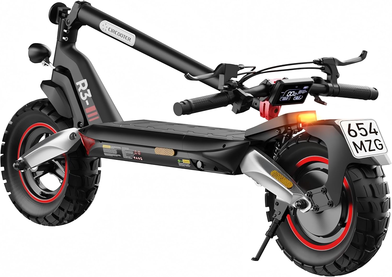 E Scooter mit Straßenzulassung 10 Zoll Offroad-Reifen 500W Motor | MAX 80Km Reichweite | Bequeme Dämpfung & Blinker (EMark) | App-Steuerung E Roller für Erwachsene – Bild 2