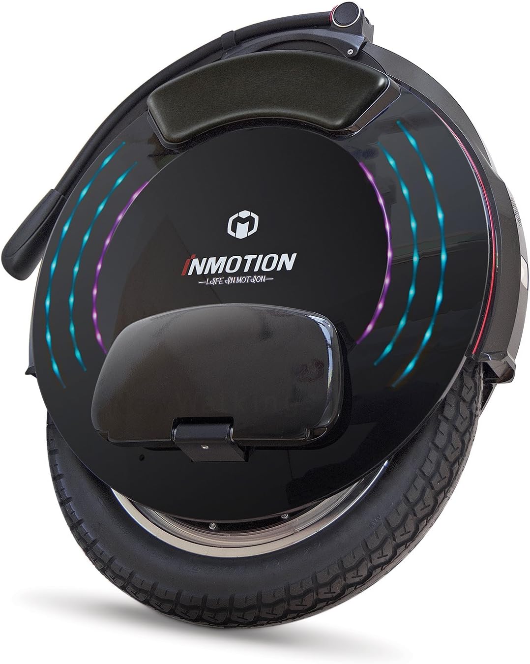 INMOTION Elektrisches Gyroroue V10F, Erwachsene, Schwarz, Motor 2000 W, Reichweite bis zu 75 km, 25 lm/h, aufblasbarer Reifen 16 Zoll, Bluetooth-App, Stereo-Lautsprecher – Bild 2