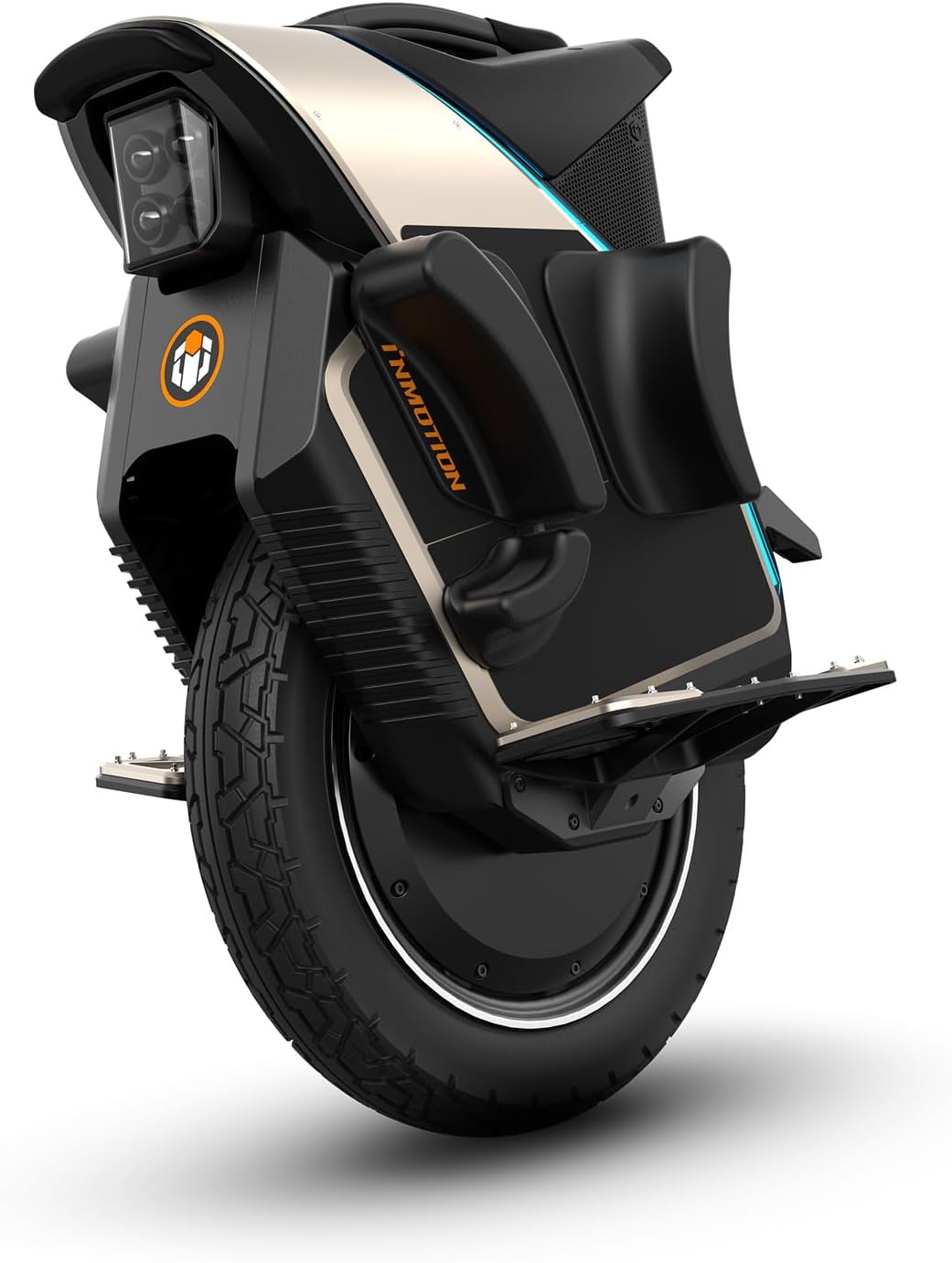Inmotion Elektrisches Einrad V12S, für Erwachsene, schwarz, Reichweite bis zu 100 km, Geschwindigkeit begrenzt auf 20 km/h, 16-Zoll-Luftreifen, Touchscreen, Lautsprecher, schwarz – Bild 2