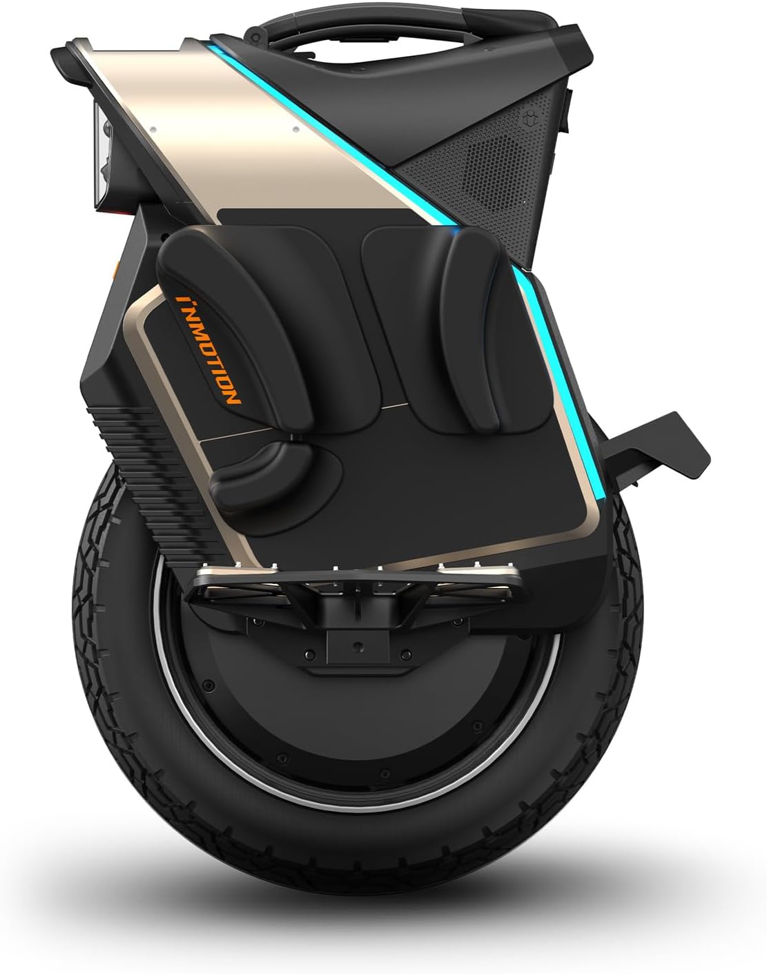 Inmotion Elektrisches Einrad V12S, für Erwachsene, schwarz, Reichweite bis zu 100 km, Geschwindigkeit begrenzt auf 20 km/h, 16-Zoll-Luftreifen, Touchscreen, Lautsprecher, schwarz – Bild 4