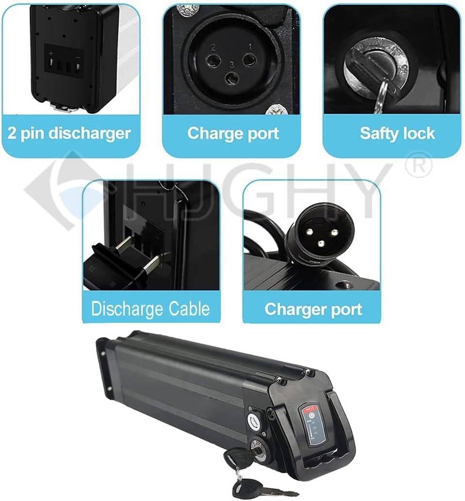Wiederaufladbarer 36V 48V Lithium-Akku für E-Bikes, 13Ah 15Ah 18Ah 20Ah, inklusive Ladegerät und Griff für 250W-1000W E-Bike-Motoren – Bild 4