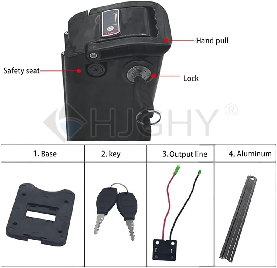 Wiederaufladbarer 36V 48V Lithium-Akku für E-Bikes, 13Ah 15Ah 18Ah 20Ah, inklusive Ladegerät und Griff für 250W-1000W E-Bike-Motoren – Bild 5