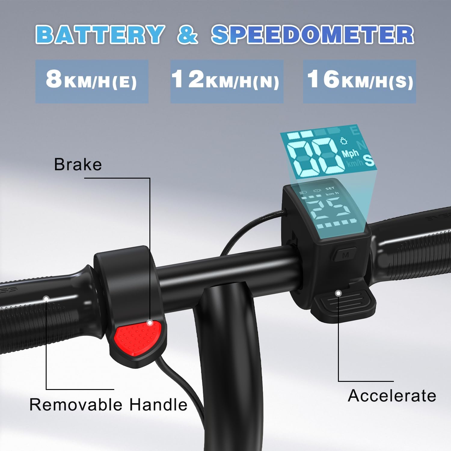 EVERCROSS E6 Elektroroller für Kinder, 7" Leichter E-Scooter für 6-12 Jahre, Elektroscooter mit Einer Reichweite von bis zu 20 km und 7-farbigen Lichtern, 3 Geschwindigkeitsmodi (8, 12, 16 km/h) – Bild 3