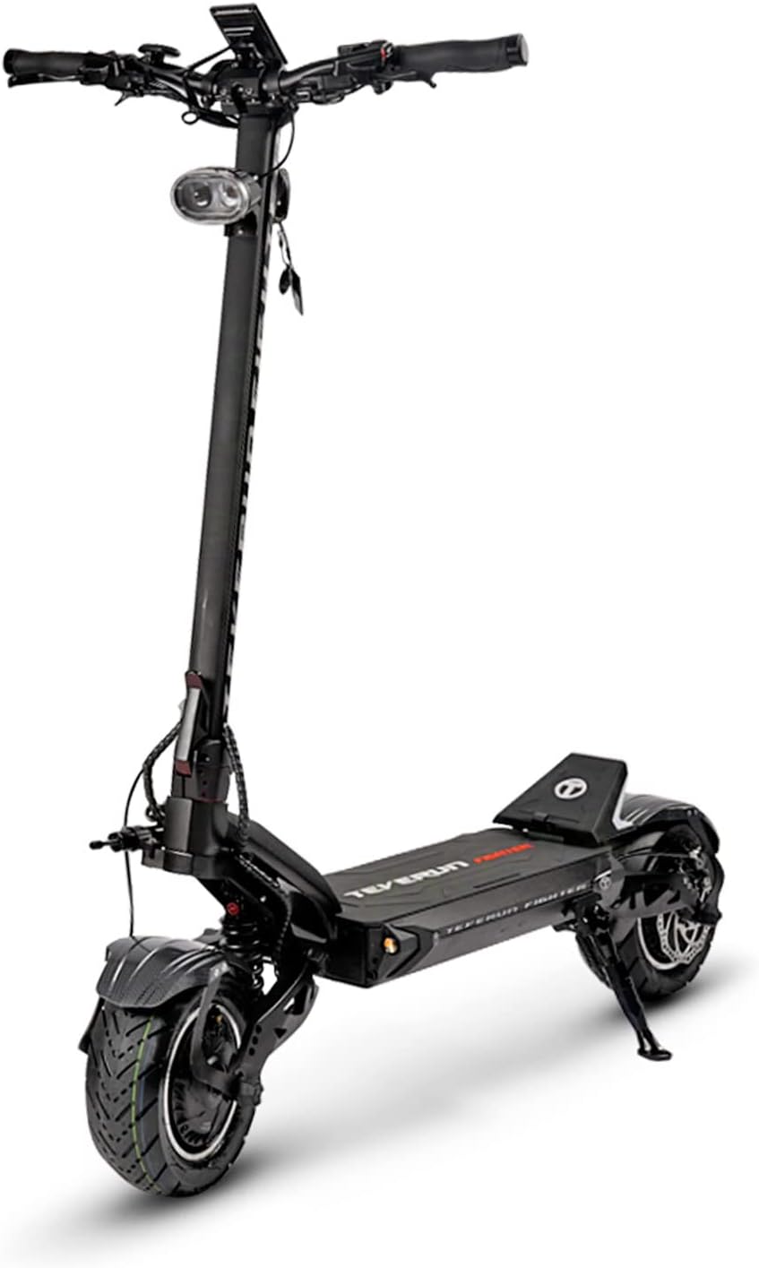 Teverun Fighter Eleven Plus Faltbarer Elektroroller, 500-W-Motor, begrenzte Geschwindigkeit 20 km/h, Reichweite 120 Kilometer, 11-Zoll-Reifen, Schwarz – Bild 2