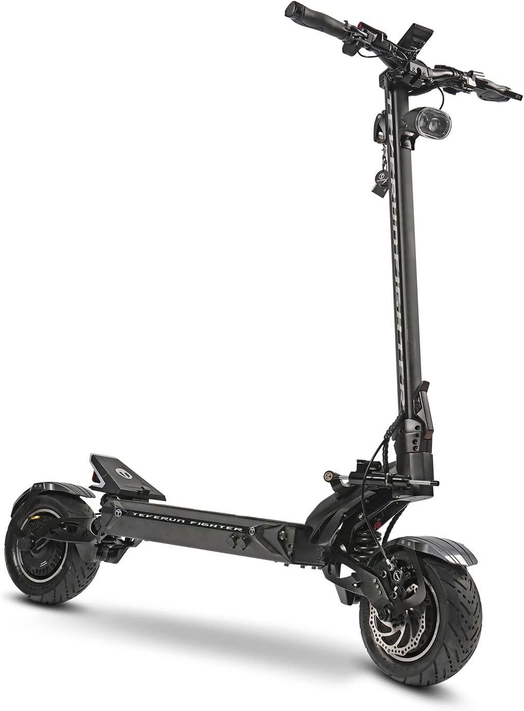 Teverun Fighter Eleven Plus Faltbarer Elektroroller, 500-W-Motor, begrenzte Geschwindigkeit 20 km/h, Reichweite 120 Kilometer, 11-Zoll-Reifen, Schwarz – Bild 3