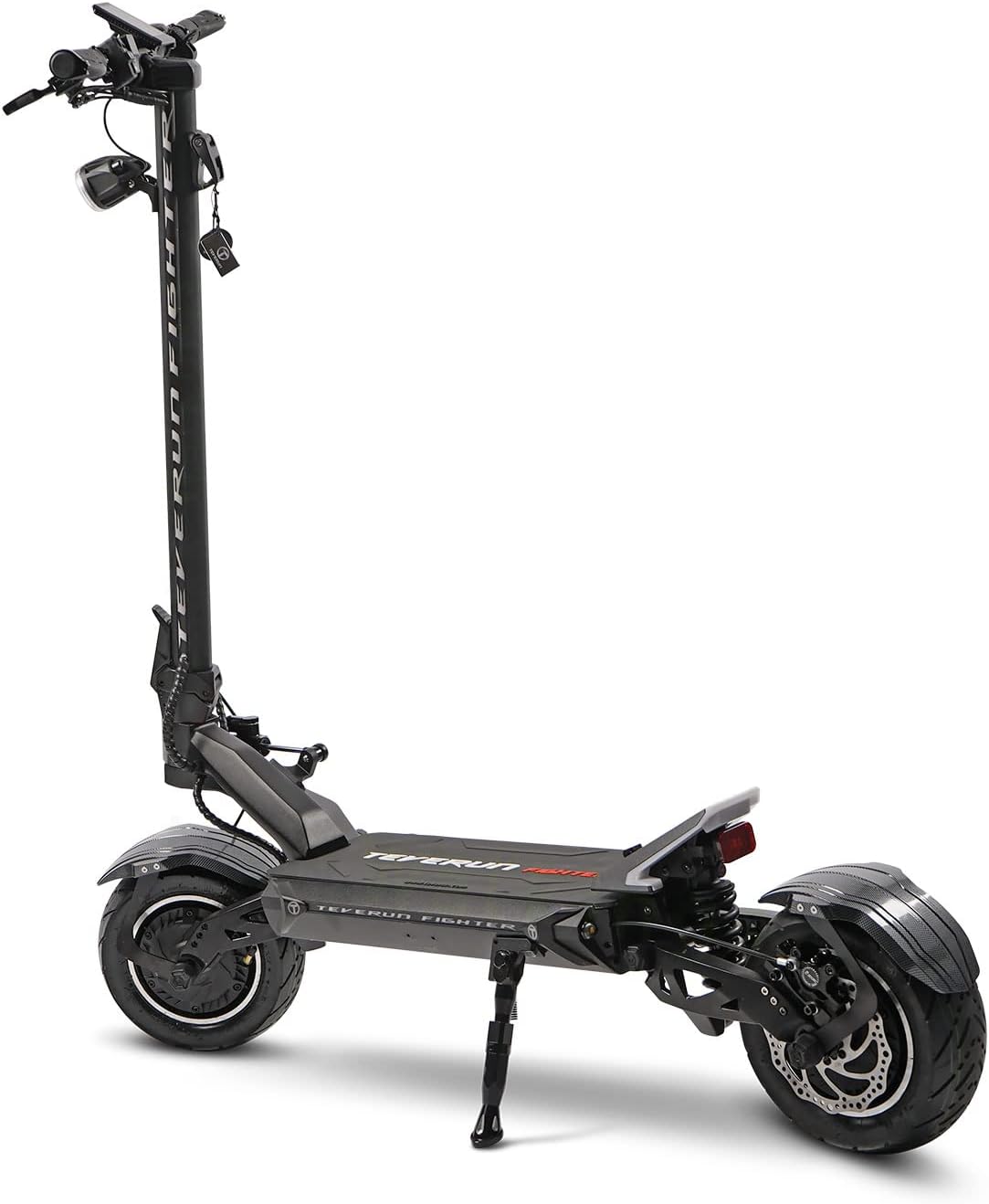 Teverun Fighter Eleven Plus Faltbarer Elektroroller, 500-W-Motor, begrenzte Geschwindigkeit 20 km/h, Reichweite 120 Kilometer, 11-Zoll-Reifen, Schwarz – Bild 4